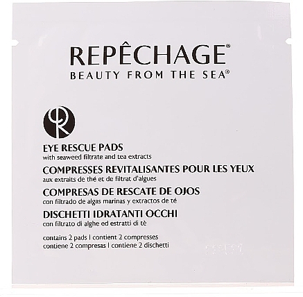 Seaweed Filtrate & Tea Extract Eye Patch - Repechage Beauty From The Sea Eye Rescue Pads with Seaweed Filtrate and Tea Extracts (sachet) — photo N1