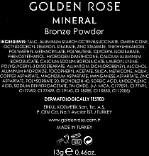 Face Powder - Golden Rose Mineral Bronzing Powder — photo N7