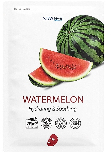 Watermelon Sheet Mask - Stay Well Watermelon Face Mask — photo N1