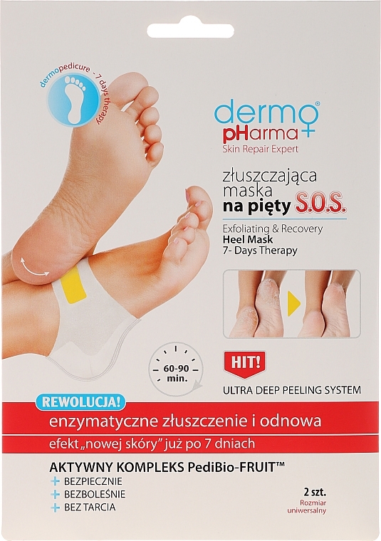 Exfoliating Heel Mask - Dermo Pharma Skin Repair Expert — photo N1