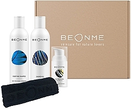 Fragrances, Perfumes, Cosmetics Skincare Set - BeOnMe Ready To Go Men's Set (f/ser/30ml + shm/200ml + sh/gel/200ml + cloth/1psc)