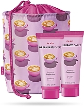 Fragrances, Perfumes, Cosmetics Set - Pupa Breakfast Lovers Cappuccino Kit 1 (sh/milk/200ml + b/lot/200ml+ bag)
