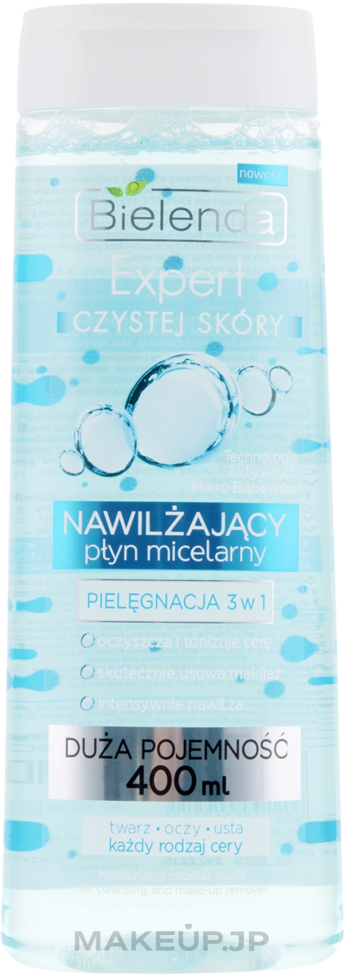 Moisturizing Micellar Water 3 in 1 - Bielenda Expert Czystej Skyry — photo 400 ml