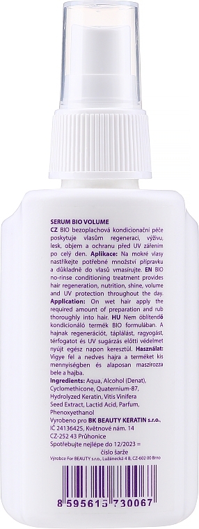 Hair Serum - Brazil Keratin Bio Volume Serum — photo N2