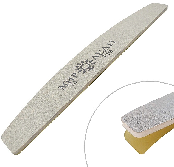 Doam Nail File Refill, thick foam, 80 grit - Mir Ledy — photo N1