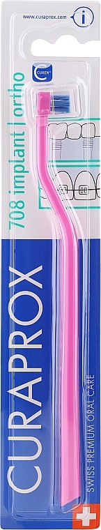 Toothbrush Single CS 708, pink-blue - Curaprox — photo N1
