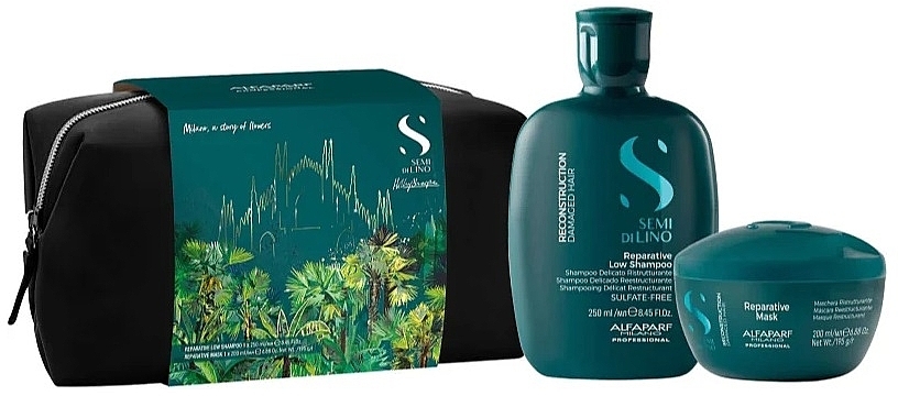 Set - AlfaParf Milano Semi di Lino Reconstruction Set (shmp/250ml + h/mask/200ml) — photo N1