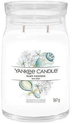 Scented Candle in Jar 'Baby Powder', 2 wicks - Yankee Candle Baby Powder — photo N2