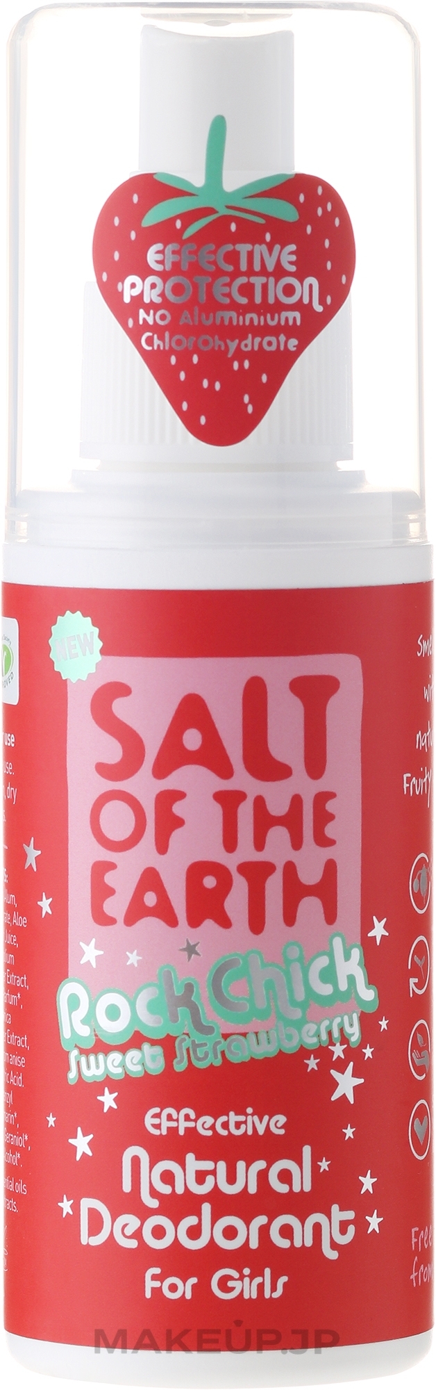 Natural Deodorant Spray - Salt of the Earth Rock Chick Girls Sweet Strawberry Natural Deodorant — photo 100 ml