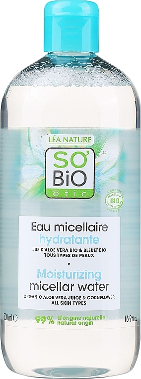 Moisturizing Micellar Water "Aloe Vera" - So'Bio Etic Aloe Vera Hydrating Micellar Water — photo N2