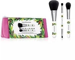 Fragrances, Perfumes, Cosmetics Shaving Set - Bare Minerals Face & Brush (brush/3szt + cosm/bag)