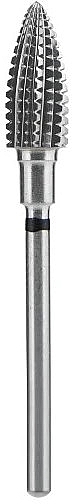 Carbide Nail Drill Bit 'Cone', black, diameter 6 mm, work part 14 mm - Staleks Pro Expert Hard — photo N1