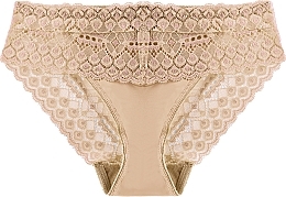 Fragrances, Perfumes, Cosmetics Mid-Rise Lace Panties, beige - Moraj