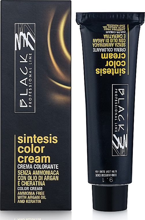 Ammonia-Free Cream Color with Argan Oil & Keratin - Black Professional Line Sintesis Color Creme Ammonia Free — photo N1