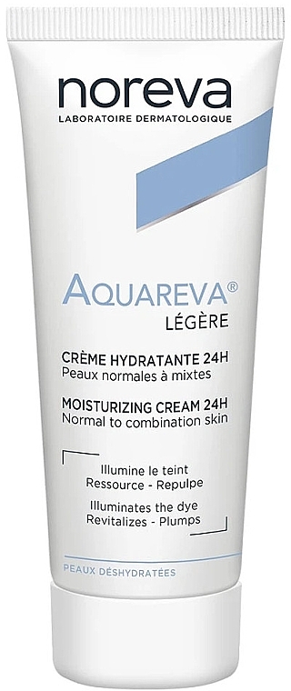 Light Face Cream - Noreva Aquareva Light Moisturizing Cream 24H — photo N1