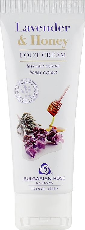 Foot Cream "Lavender & Honey" - Bulgarian Rose Lavender And Honey Foot Cream — photo N1