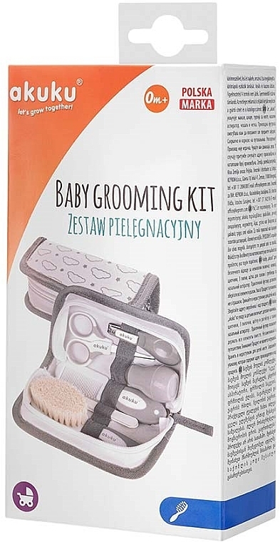 Baby Care Set, grey - Akuku Hooligans Baby Care Starter Kit — photo N4