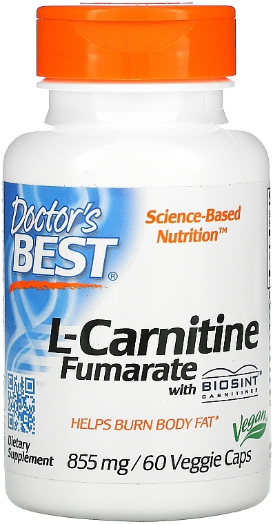 L-Carnitine Fumarate Amino Acid, 855 mg, capsules - Doctor's Best — photo N1