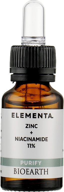 Zinc+Niacinamide 11% Face Serum - Bioearth Elementa Purify Zinc + Niacinamide 11% — photo N4