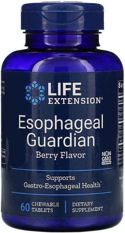 Dietary Supplement for Gastro-Esophageal Health - Life Extension Esophageal Guardian Berry Flavor — photo N1