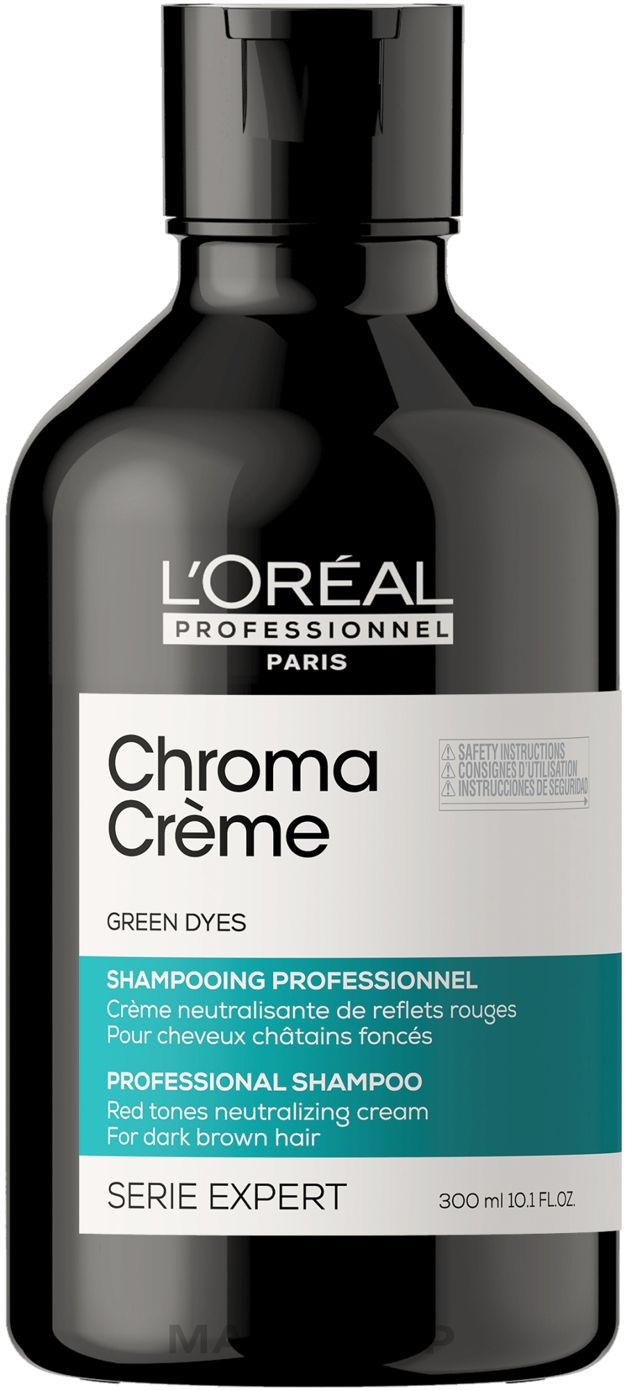 Green Pigment Cream Shampoo - L'Oreal Professionnel Serie Expert Chroma Creme Professional Shampoo Green Dyes — photo 300 ml
