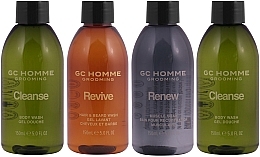 Set - Grace Cole GC Homme Grooming Bathing Line Up (b/wash/2x150ml + h/wash/150ml + muscle/soak/150ml) — photo N3