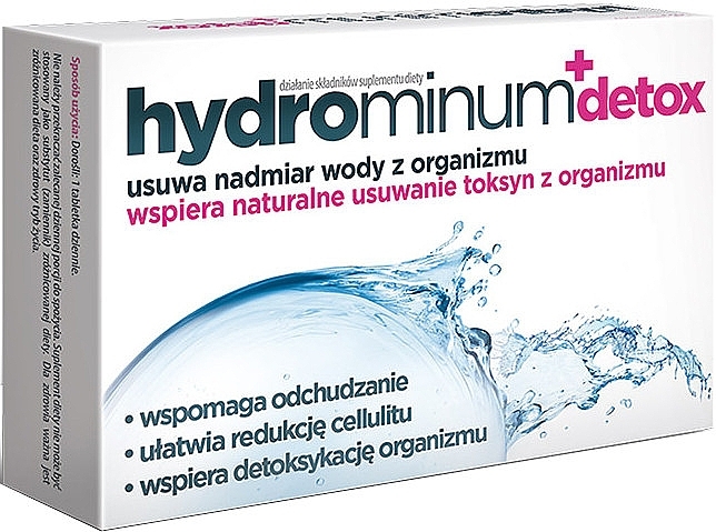 Dietary Supplement, tablets - Aflofarm Hydrominum + Detox — photo N1