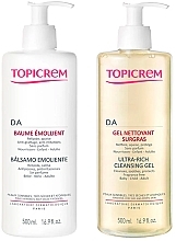 Fragrances, Perfumes, Cosmetics Set - Topicrem DA Pack (cl/gel/500ml + b/balm/500ml)