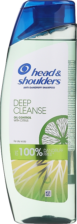 Anti-Dandruff Shampoo "Deep Cleansing. Oiliness Control" - Head & Shoulders Deep Cleanse Oil Control Shampoo — photo N1