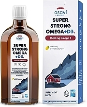 Omega 3 + D3 Dietary Supplement, 3500 mg, lemon flavor - Osavi Super Strong Omega — photo N1