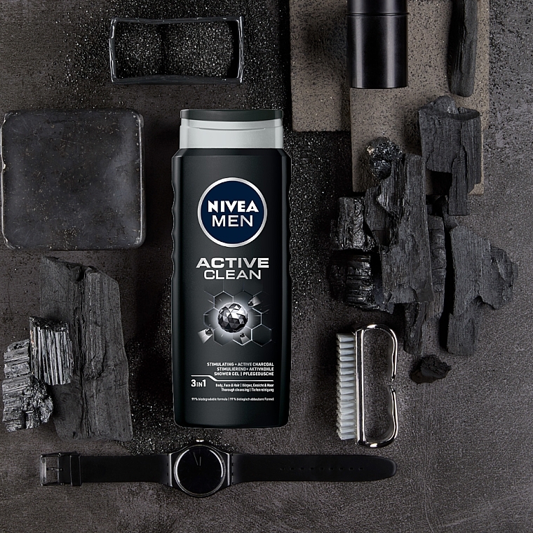 Shower Gel "Coal Power" - NIVEA Men Active Clean Shower Gel — photo N5