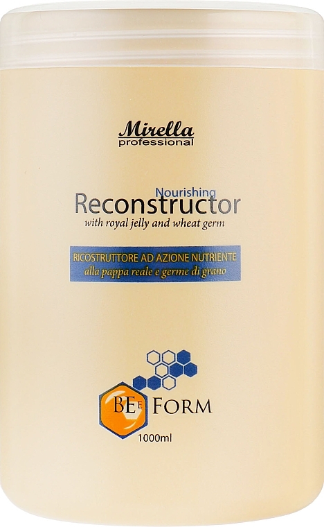 Repairing Cream Conditioner with Royal Jelly & Wheat Proteins - Mirella Professional Bee Form Nourishing Reconstructor — photo N3