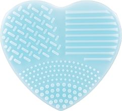 Brush Cleaner "Heart", light blue - Ilu Brush Cleaner Blue — photo N2