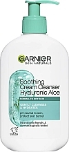 Face Cleansing Cream - Garnier Skin Naturals Soothing Cream Cleanser Hyaluronic Aloe — photo N1