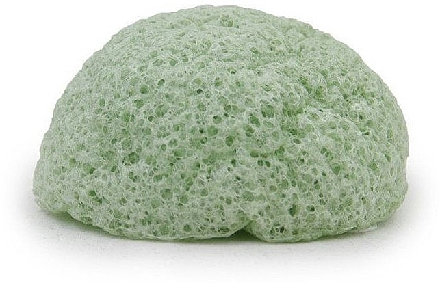 Oval Cleansing Sponge "Green Tea" - Bebevisa Konjac Sponge — photo N5