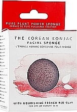 Premium Konjac Face Sponge with Red Clay - The Konjac Sponge Co French Red Clay Face Puff — photo N2