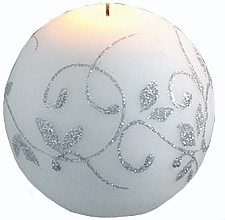 Fragrances, Perfumes, Cosmetics Decorative Candle, ball, white, 10 cm - Artman Amelia