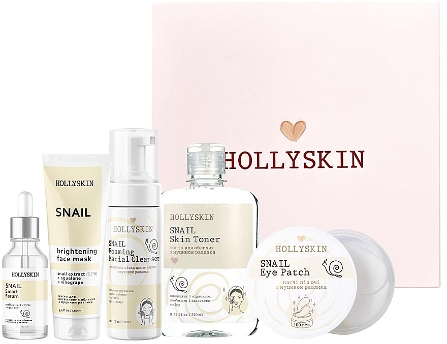 Set, 5 items - Hollyskin Snail Smart Care Maxi Set — photo N8