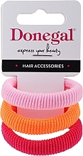 Fragrances, Perfumes, Cosmetics Hair Ties, 3 pcs, FA-5680, pink, orange, red - Donegal