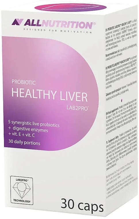 Healthy Liver Probiotic, 30 Caps - Allnutrition Probiotic LAB2PRO — photo N2