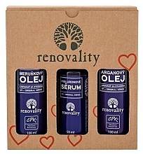 Fragrances, Perfumes, Cosmetics Set - Renovality Original Series Argan Oil Set (oil/2x100ml + ser/50ml)