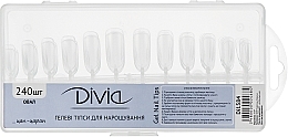 Gel Extension Tips 'Oval' Di1584 - Divia Gel Nail Tips — photo N1