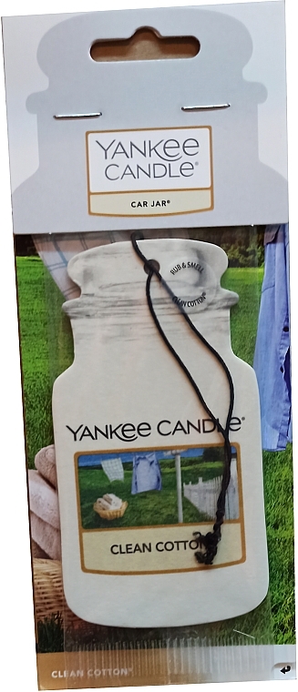 Car Air Freshener - Yankee Candle Car Jar Clean Cotton — photo N1