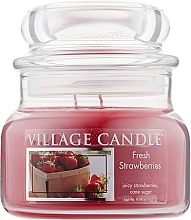 Fragrances, Perfumes, Cosmetics Scented Candle in Jar "Fresh Strawberry" - Village Candle Fresh Strawberries