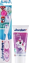 Fragrances, Perfumes, Cosmetics Unicorn Set - Jordan (toothbrush/1pc + toothpaste/50ml)