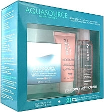 Fragrances, Perfumes, Cosmetics Set - Biotherm Aquasource (face/cr/50ml toner/100ml + cleanser/50ml)