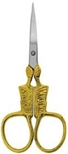 Cuticle Scissors - Accuram Instruments Half Gold Cuticle Point Fancy Scissor Str 9cm — photo N1