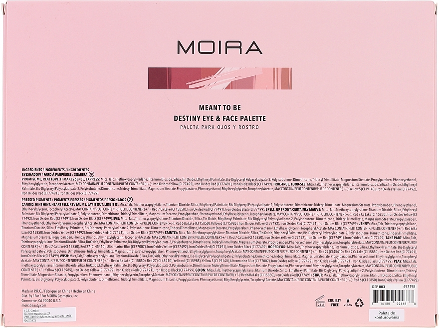 Makeup Palette - Moira Meant To Be Eye & Face Palette — photo N4