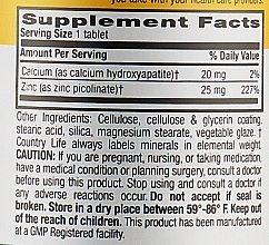 Zinc Picolinate, 25 mg - Country Life Zinc Picolinate — photo N3