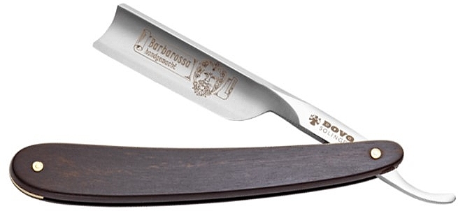 Straight Razor, ebony - Dovo Straight Razor 5/8" Ebony Wood Black Brabarossa — photo N1